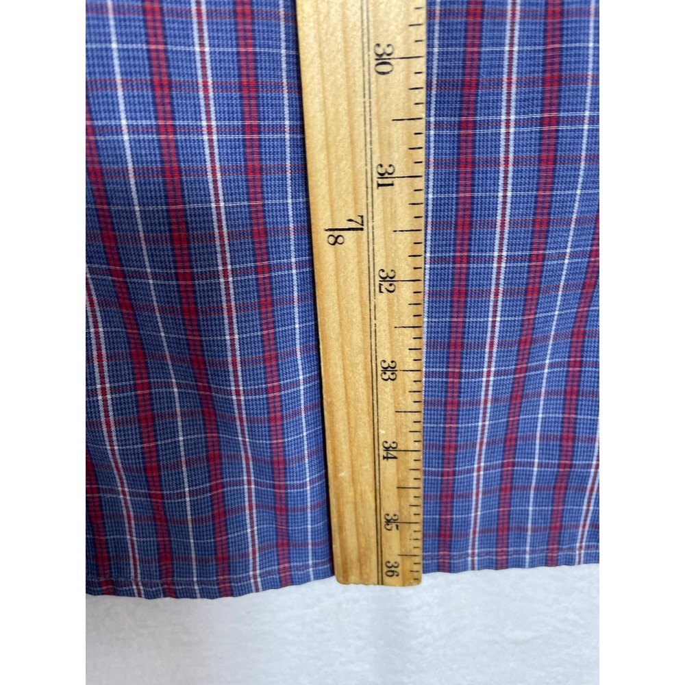 De Rotchild Button Down Shirt Dress Plaid 3/4 Sleeve‎ Pockets Womens 18W - Picture 8 of 10